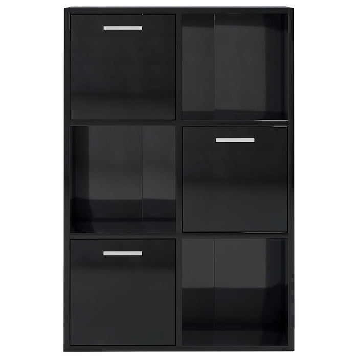 Dulap de depozitare, negru extralucios, 60 x 29,5 x 90 cm, PAL WALTI