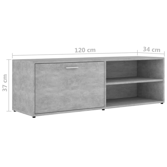 Comodă TV, gri beton, 120x34x37 cm, lemn prelucrat - WALTI WALTI