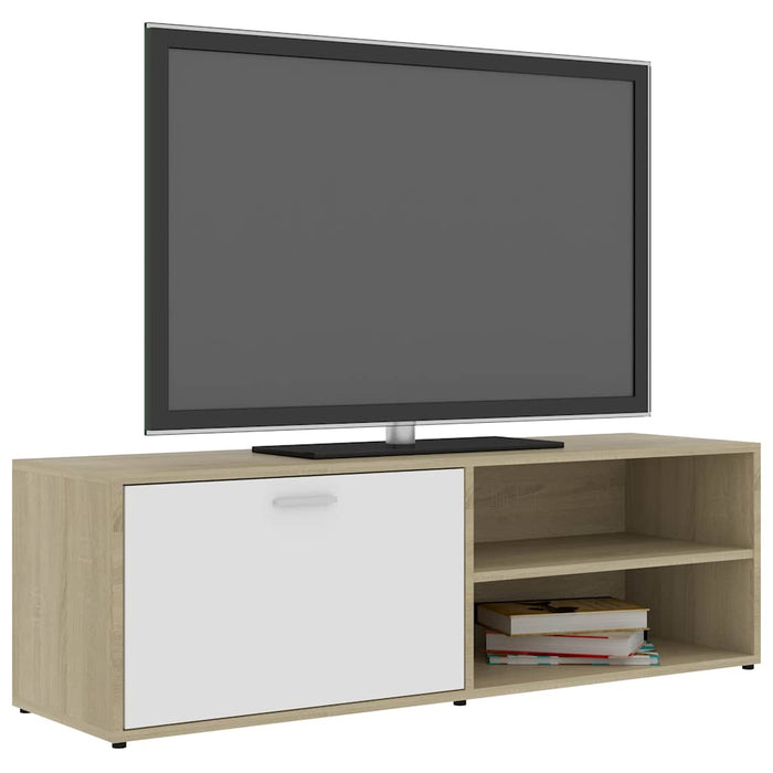 Dulap TV, alb/stejar Sonoma, 120 x 34 x 37 cm, lemn prelucrat WALTI