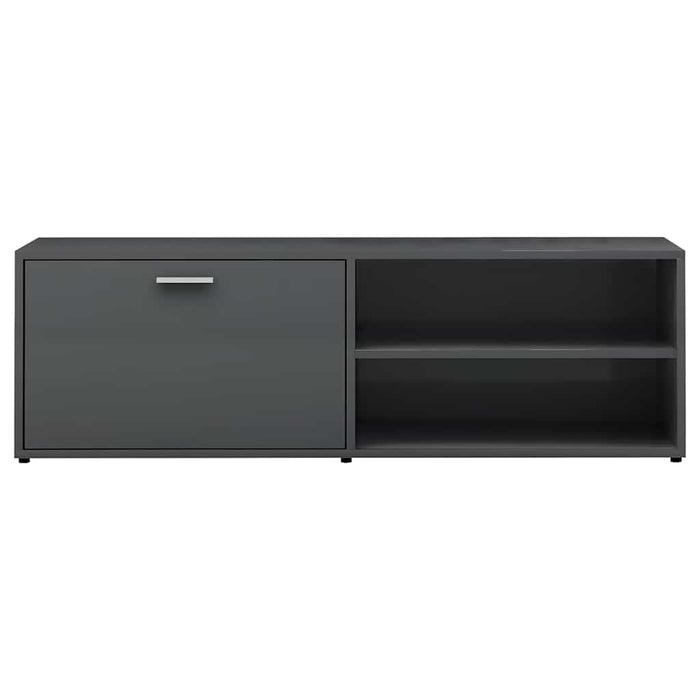 Dulap TV, gri extralucios, 120x34x37 cm, lemn prelucrat WALTI