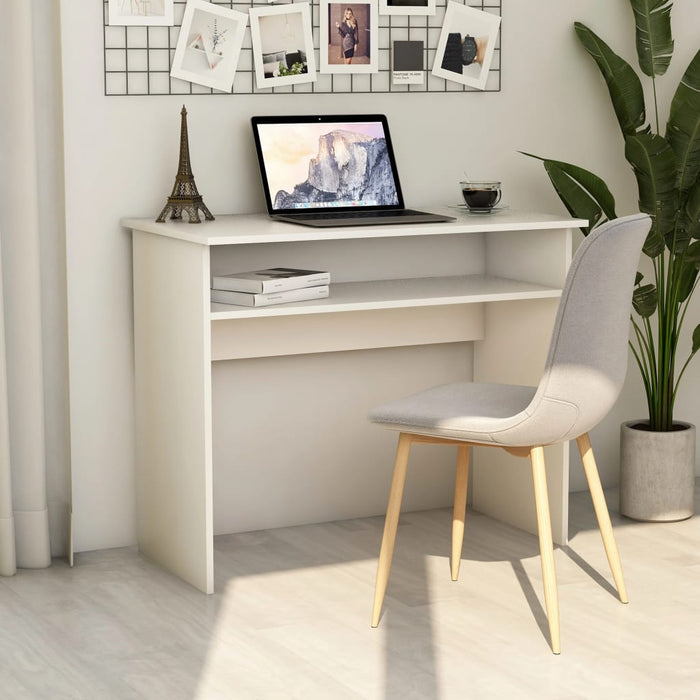 Birou, alb, 90x50x74 cm, lemn prelucrat - WALTI WALTI