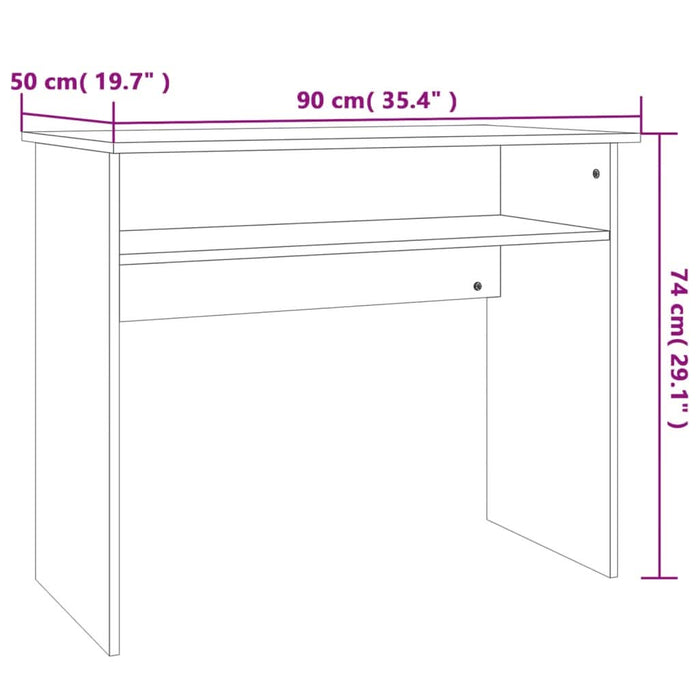 Birou, stejar Sonoma, 90 x 50 x 74 cm, lemn prelucrat - WALTI WALTI
