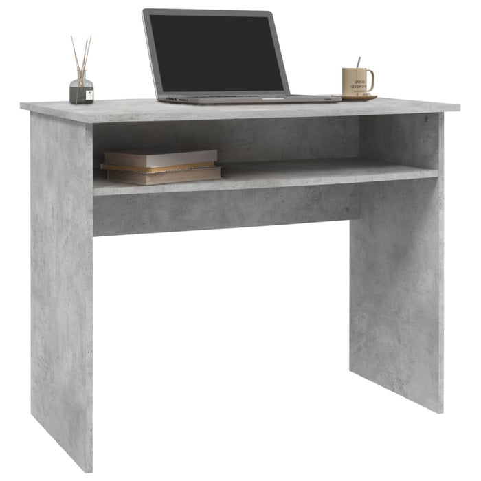 Birou, gri beton, 90 x 50 x 74 cm, lemn prelucrat - WALTI WALTI