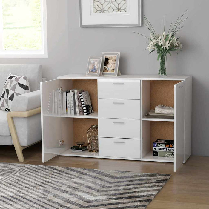 Dulap, alb extralucios, 120 x 35,5 x 75 cm, lemn prelucrat WALTI