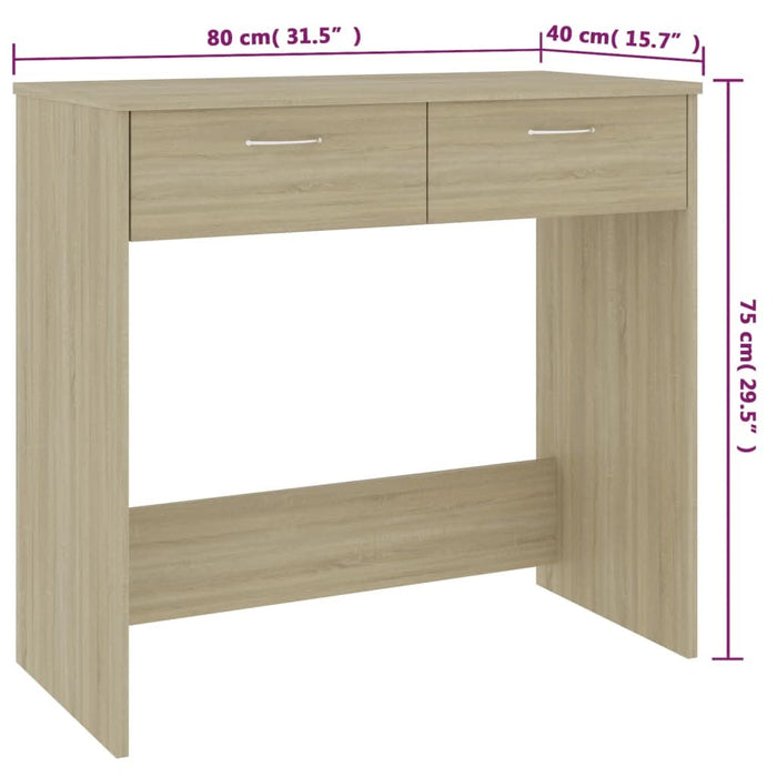 Birou, stejar sonoma, 80 x 40 x 75 cm, lemn prelucrat - WALTI WALTI