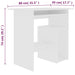 Birou, alb, 80 x 45 x 74 cm, lemn prelucrat - WALTI WALTI