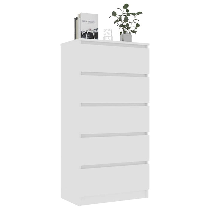 Dulap cu sertare, alb, 60x35x121 cm, lemn prelucrat WALTI