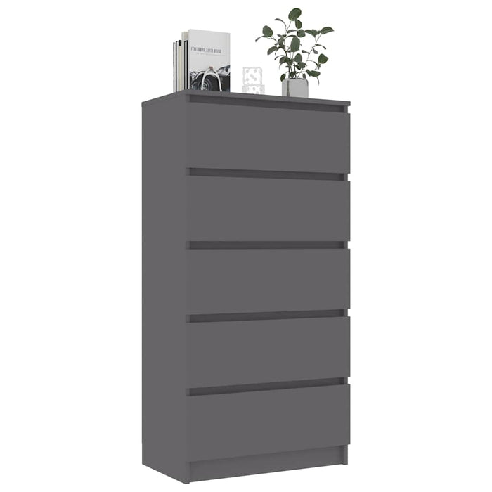 Dulap cu sertare, gri, 60x35x121 cm, lemn prelucrat WALTI