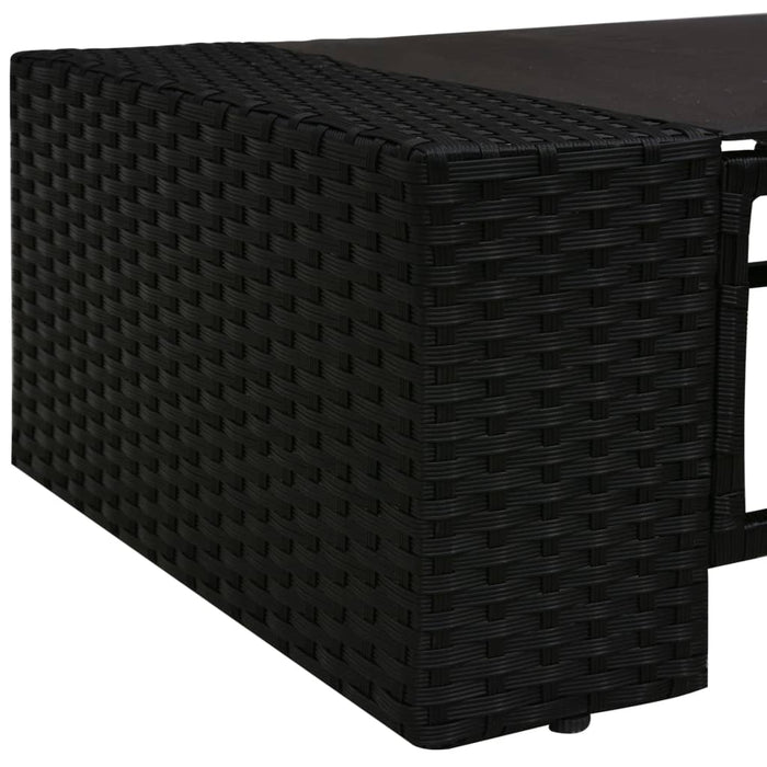 Set mobilier de grădină, 2 piese, negru, poliratan - WALTI WALTI