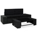 Set mobilier de grădină, 3 piese, negru, poliratan - WALTI WALTI