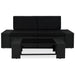 Set mobilier de grădină, 3 piese, negru, poliratan - WALTI WALTI