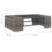 Set mobilier de grădină, 2 piese, gri, poliratan - WALTI WALTI