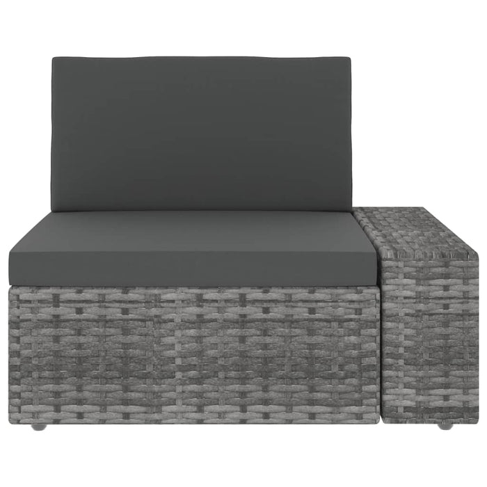 Set mobilier de grădină, 3 piese, gri, poliratan WALTI