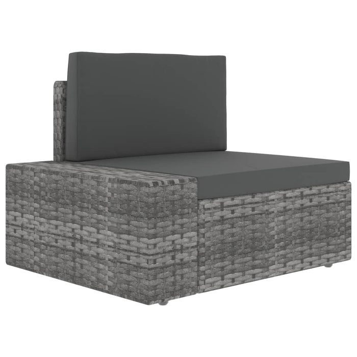 Set mobilier de grădină, 3 piese, gri, poliratan WALTI