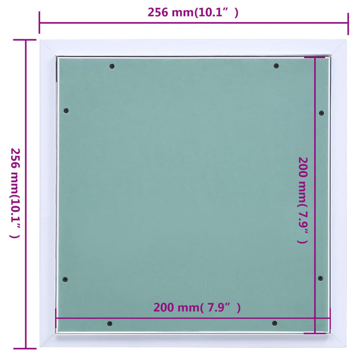Trapă de acces din gips-carton, cadru de aluminiu, 200 x 200 mm - WALTI WALTI