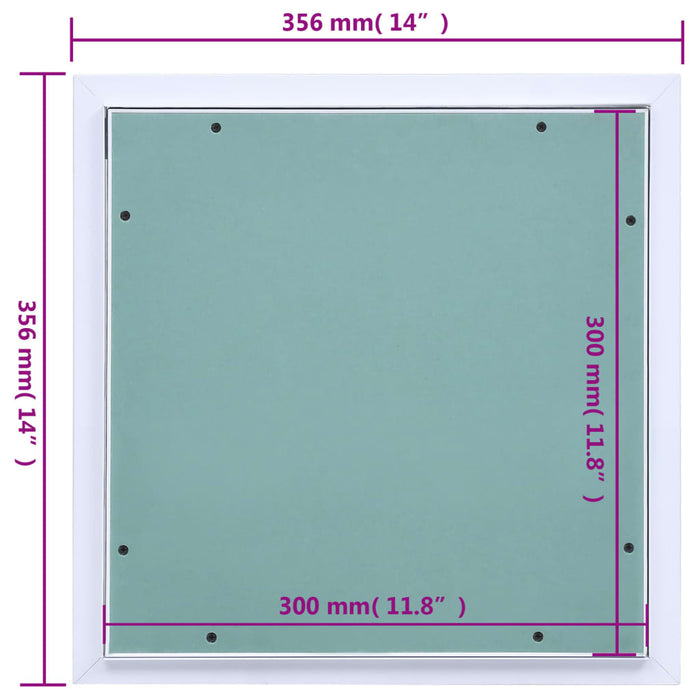 Trapă de acces din gips-carton, cadru de aluminiu, 300 x 300 mm - WALTI WALTI