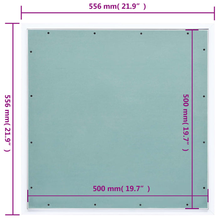 Trapă de acces din gips-carton, cadru de aluminiu, 500 x 500 mm - WALTI WALTI