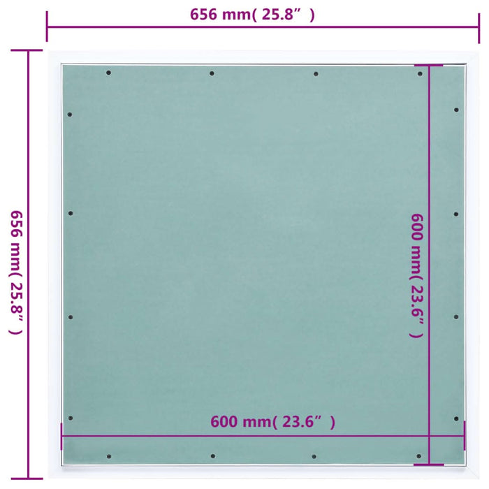 Trapă de acces din gips-carton, cadru de aluminiu, 600 x 600 mm - WALTI WALTI
