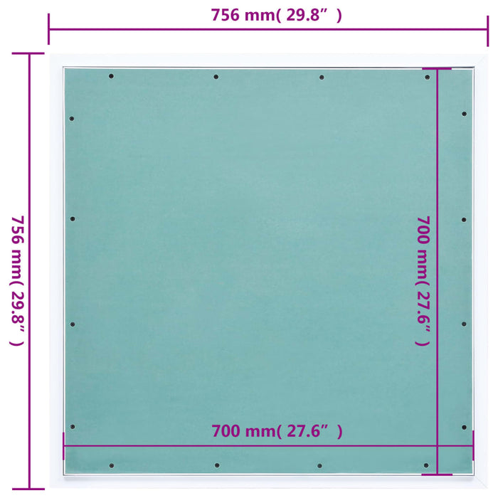 Trapă de acces din gips-carton, cadru de aluminiu, 700 x 700 mm - WALTI WALTI