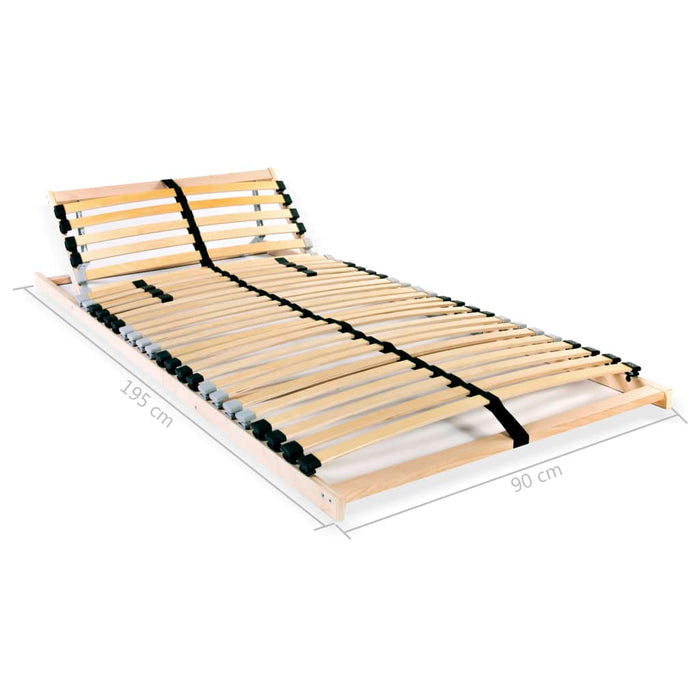 Baze de pat cu șipci, 2 buc., 28 șipci, 7 zone, 90 x 200 cm - WALTI WALTI