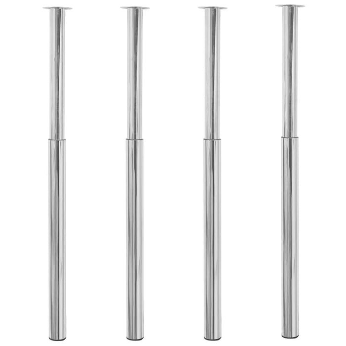 Picioare de masă telescopice, 4 buc., crom, 710 mm-1100 mm - WALTI WALTI