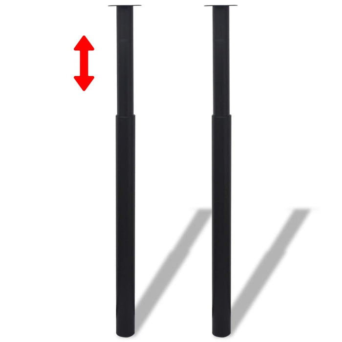Picioare de masă telescopice, 4 buc., negru, 710 mm-1100 mm - WALTI WALTI