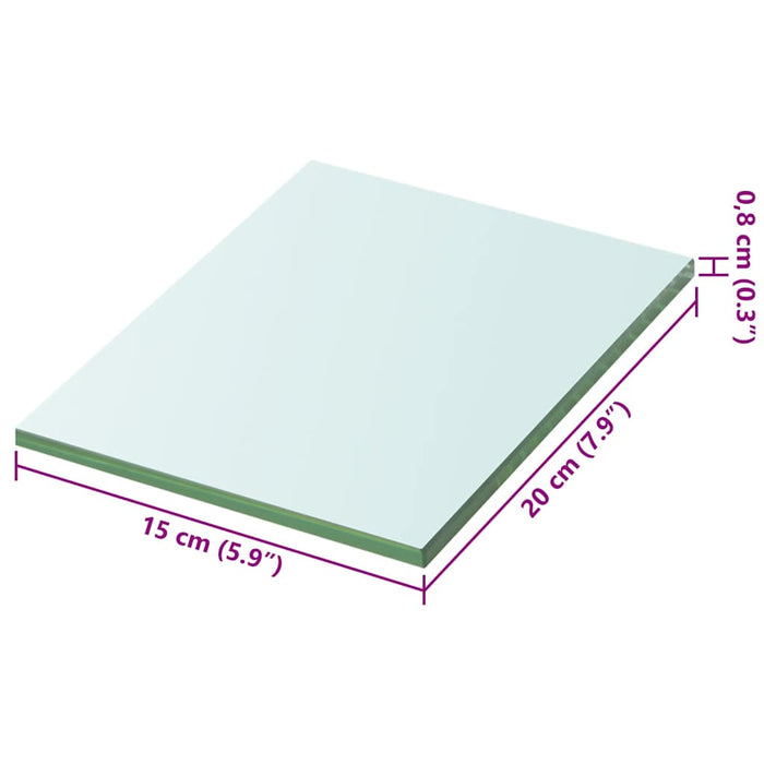 Rafturi, 2 buc., 20 x 15 cm, panouri sticlă transparentă - WALTI WALTI