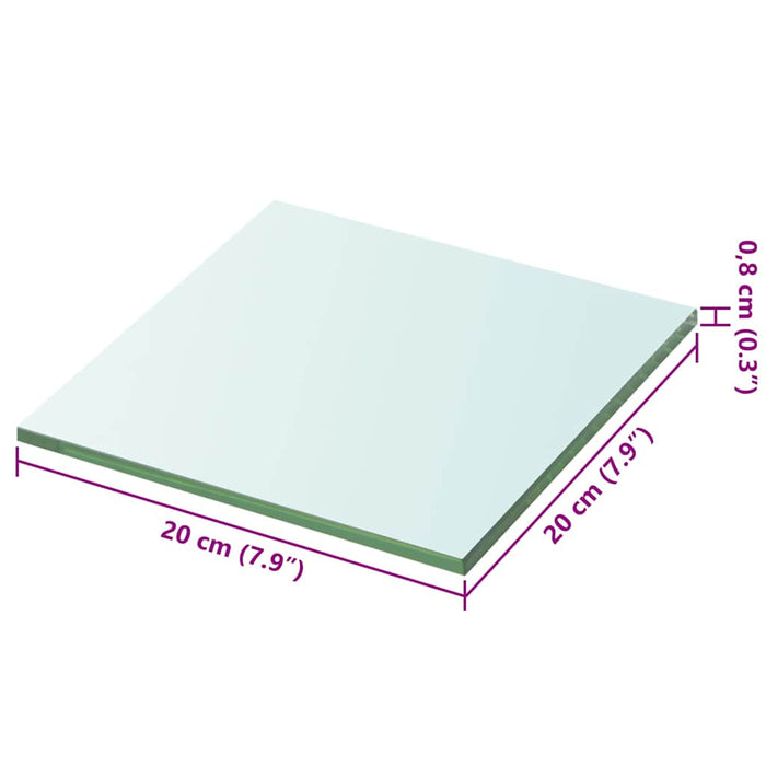 Rafturi, 2 buc., 20 x 20 cm, panouri sticlă transparentă - WALTI WALTI