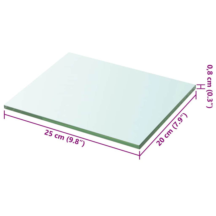 Rafturi, 2 buc., 20 x 25 cm, panouri sticlă transparentă - WALTI WALTI