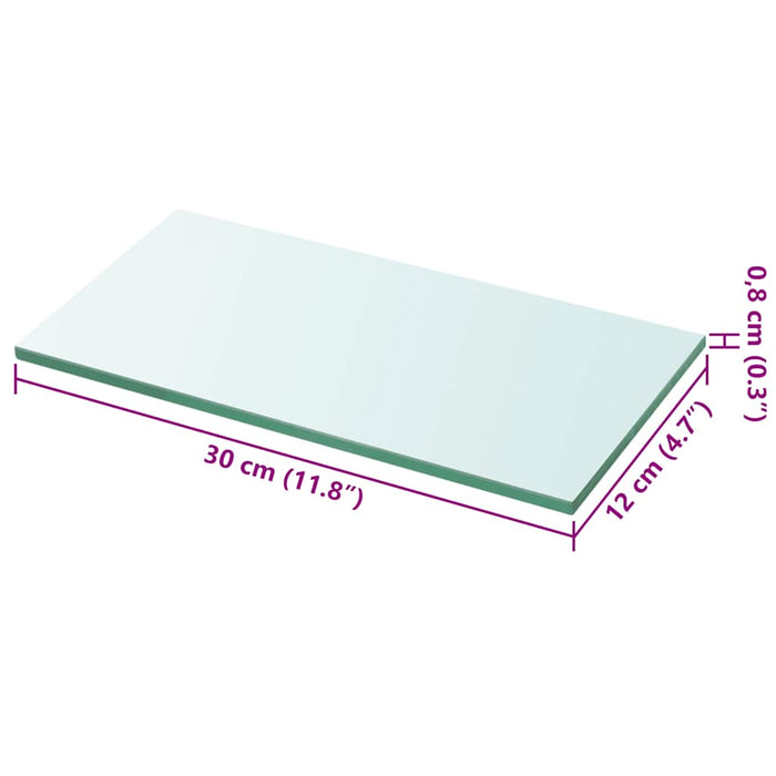 Rafturi, 2 buc., 30 x 12 cm, panouri sticlă transparentă - WALTI WALTI