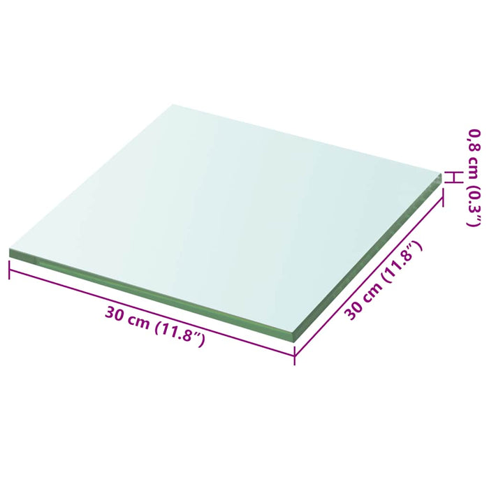 Rafturi, 2 buc., 30 x 30 cm, panouri sticlă transparentă - WALTI WALTI