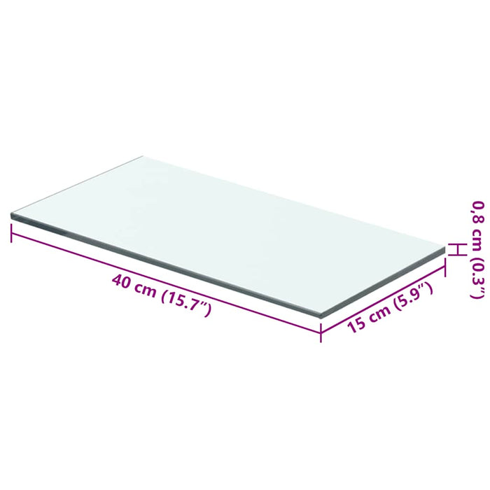 Rafturi, 2 buc., 40 x 15 cm, panouri sticlă transparentă - WALTI WALTI
