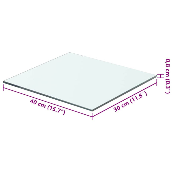 Rafturi, 2 buc., 40 x 30 cm, panouri sticlă transparentă - WALTI WALTI