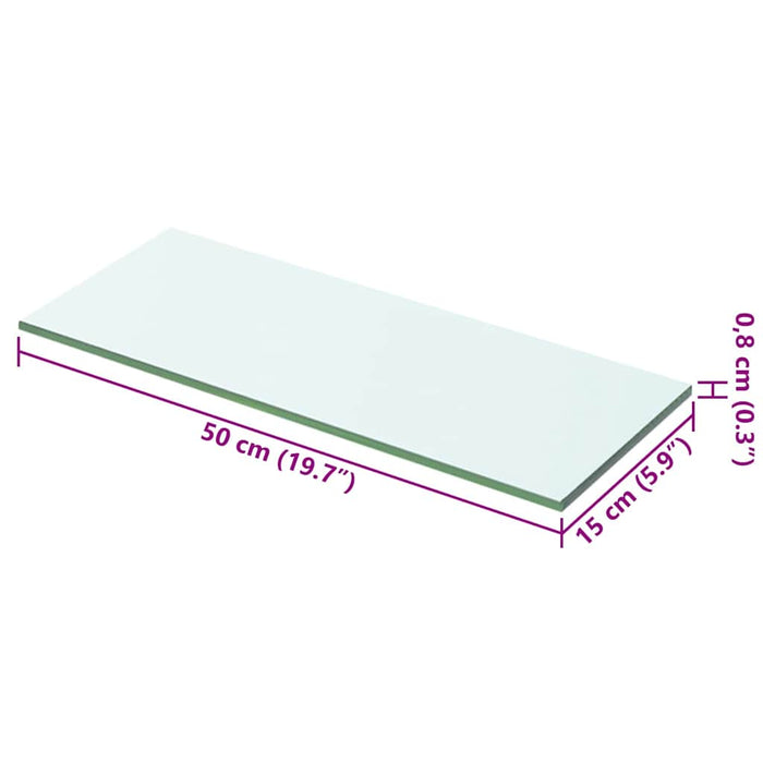 Rafturi, 2 buc., 50 x 15 cm, panouri sticlă transparentă - WALTI WALTI