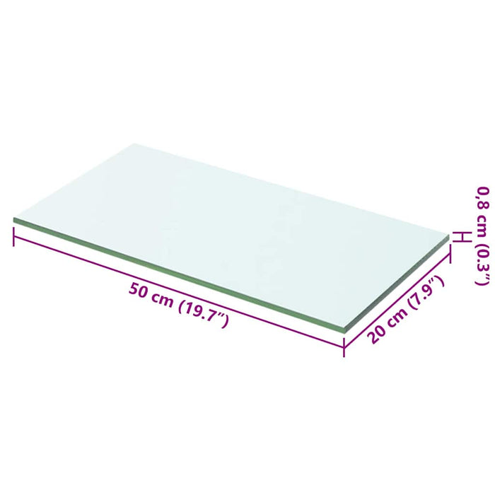 Rafturi, 2 buc., 50 x 20 cm, panouri sticlă transparentă WALTI