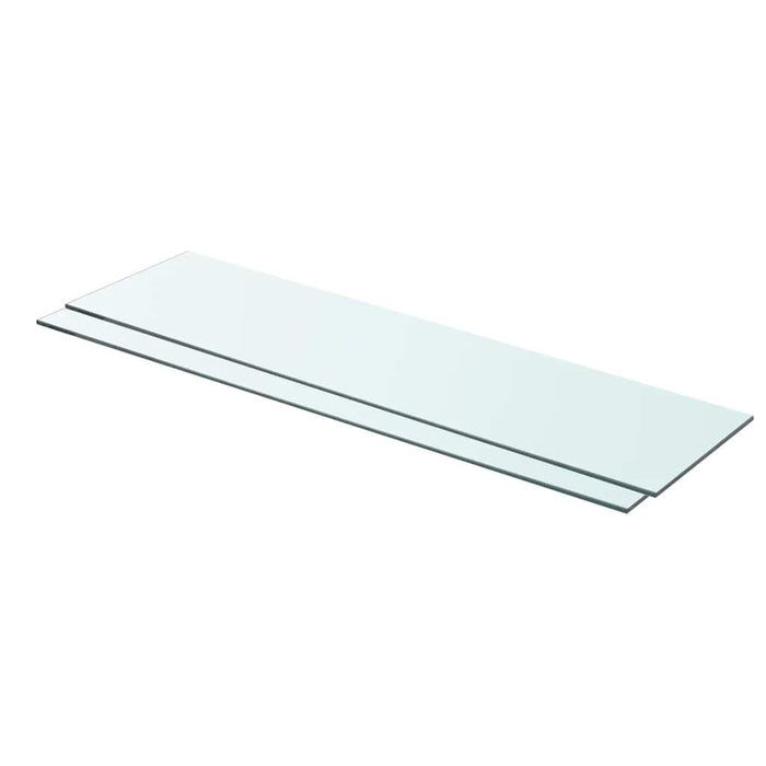 Rafturi, 2 buc., 80 x 20 cm, panouri sticlă transparentă - WALTI WALTI