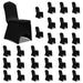 Huse de scaun elastice, 30 buc., negru - WALTI WALTI