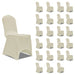 Huse elastice pentru scaun, 24 buc., crem - WALTI WALTI