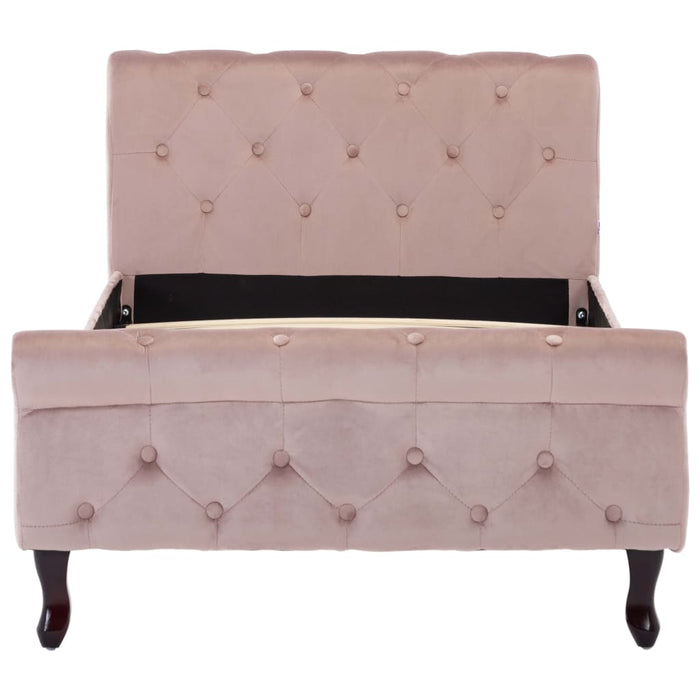 Cadru de pat, roz, 90 x 200 cm, catifea - WALTI WALTI