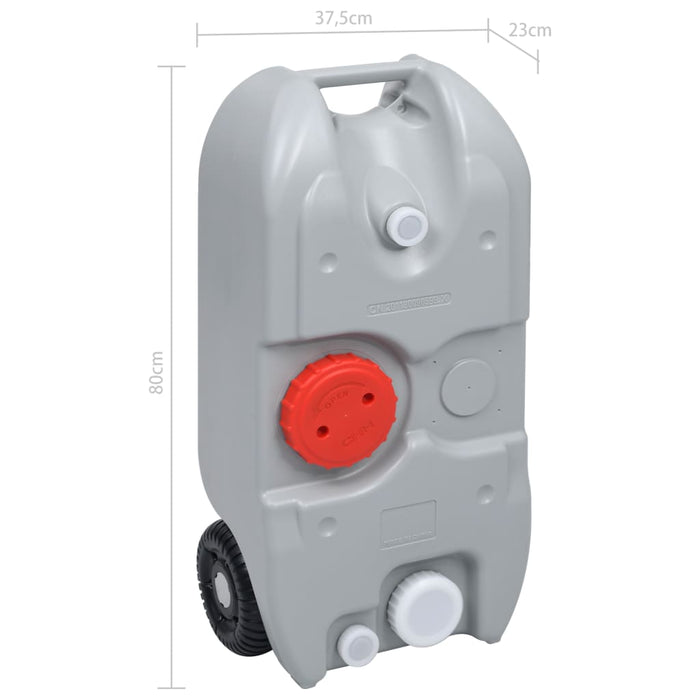 Rezervor de apă cu roți pentru camping, gri, 40 L - WALTI WALTI