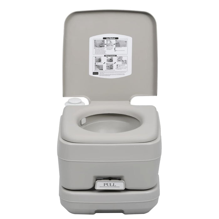Toaletă portabilă pentru camping, gri, 10+10 L WALTI