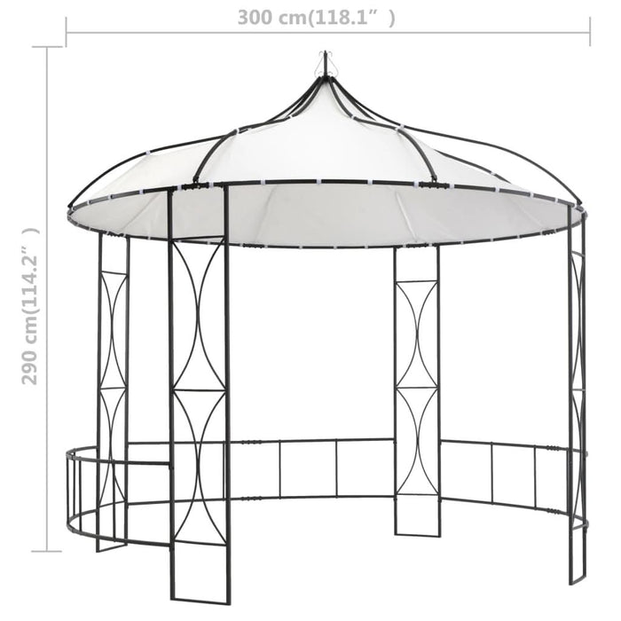 Pavilion, alb, 300 x 290 cm, rotund - WALTI WALTI