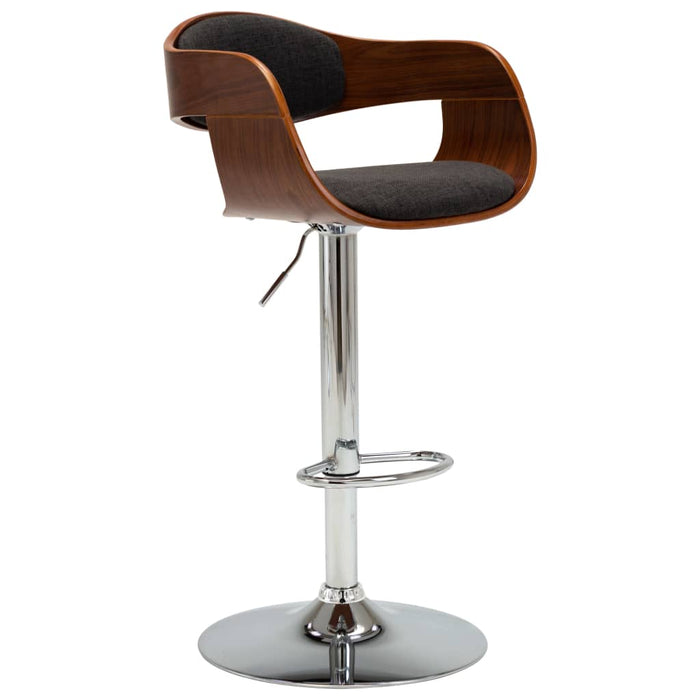 Scaune de bar, 2 buc., gri, lemn curbat și material textil - WALTI WALTI