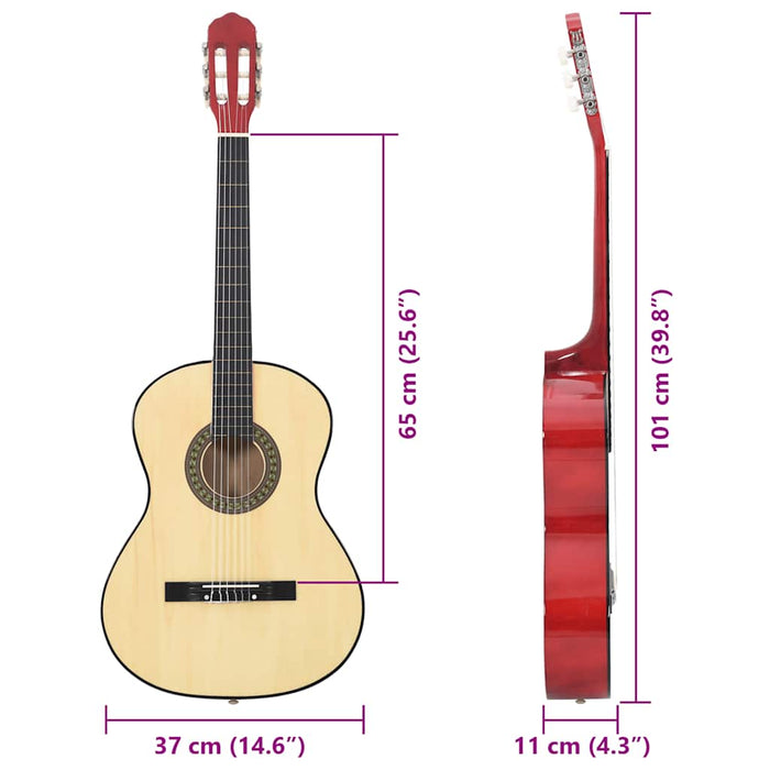 Chitară clasică pentru începători, 4/4 39", lemn de tei - WALTI WALTI