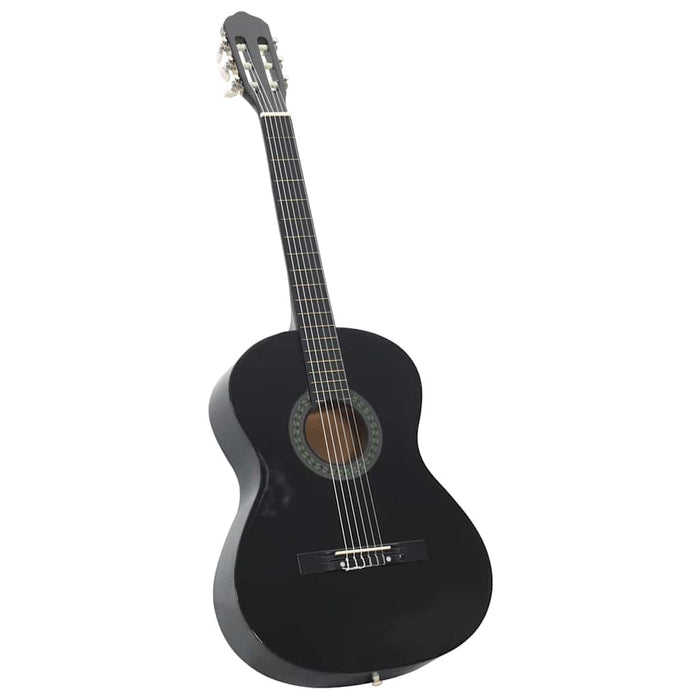 Chitară clasică începători, negru, 4/4 39", lemn de tei - WALTI WALTI