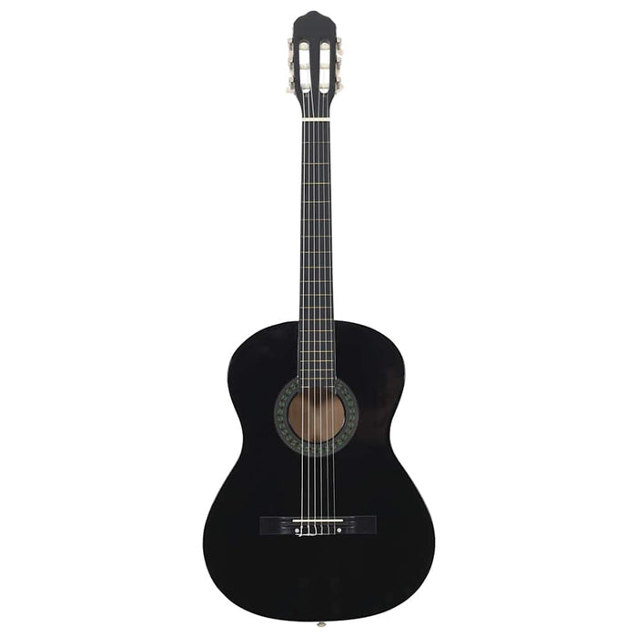 Chitară clasică începători, negru, 4/4 39", lemn de tei - WALTI WALTI