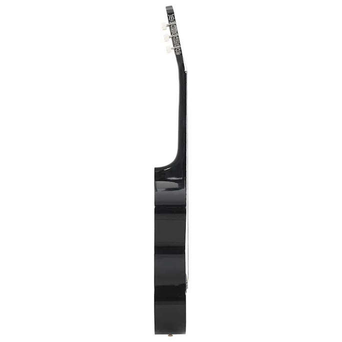 Chitară clasică începători, negru, 4/4 39", lemn de tei - WALTI WALTI