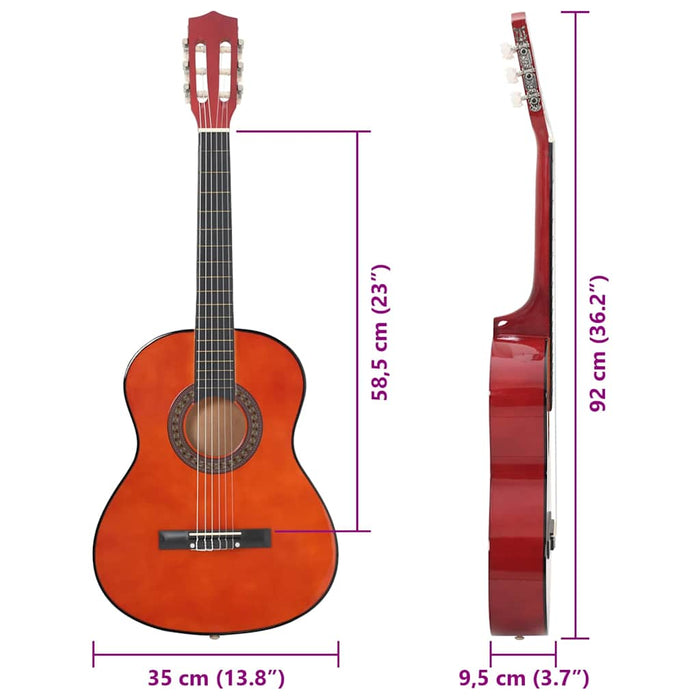 Chitară clasică pentru începători și copii 3/4 36" lemn de tei - WALTI WALTI