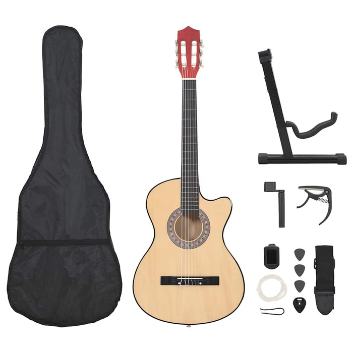 Set chitară acustică occidentală 12 piese, cu 6 corzi, 38" - WALTI WALTI