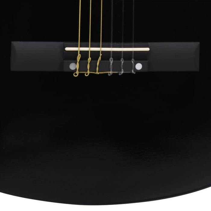 Set chitară clasică occidentală 12 piese 6 corzi negru 38" - WALTI WALTI